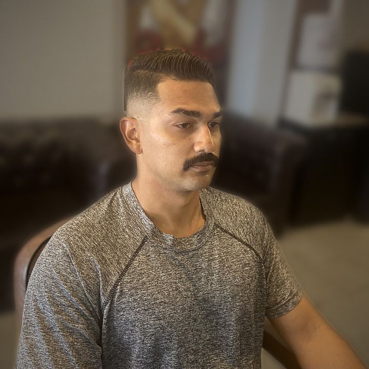 Degradê com bigode